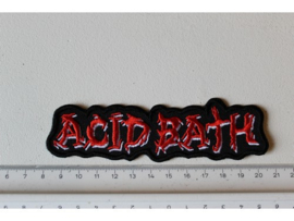 ACID BATH - RED/WHITE NAME LOGO ( SHAPED )