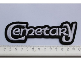 CEMETARY - WHITE NAME LOGO