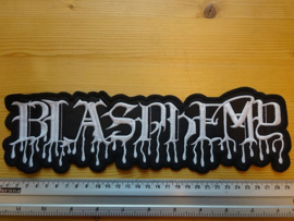 BLASPHEMY - WHITE NAME LOGO