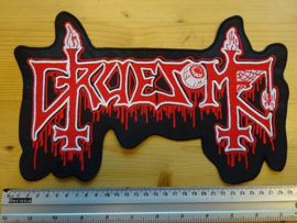 GRUESOME - RED/WHITE NAME LOGO