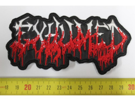 EXHUMED - WHITE BLOODY NAME LOGO