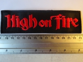 HIGH ON FIRE - RED LOGO