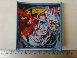 MERCYFUL FATE - COUNTDOWN TO THE COVEN ( BLUE BORDER ) WOVEN