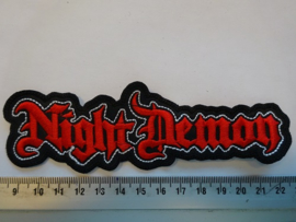 NIGHT DEMON - RED/WHITE NAME LOGO