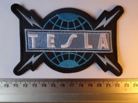 TESLA - WHITE/BLUE LOGO