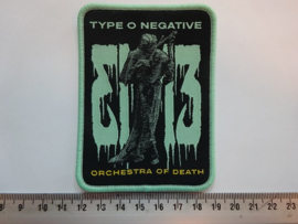 TYPE O NEGATIVE - ORCHESTRA OF DEATH ( GREEN BORDER ) WOVEN