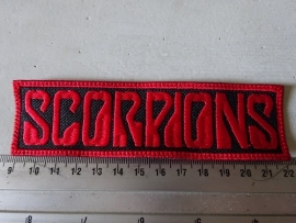 SCORPIONS - RED LOGO ( RED BORDER )