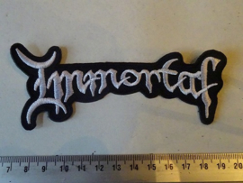 IMMORTAL - WHITE NAME LOGO ( SHAPED )