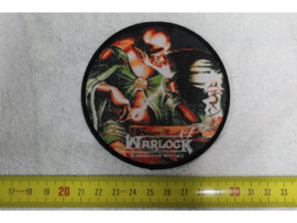 WARLOCK - BURNING THE WITCHES ( BLACK BORDER ) WOVEN