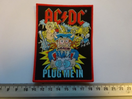 AC/DC - PLUG ME IN ( RED BORDER ) WOVEN