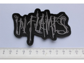 IN FLAMES - GREY NAME LOGO