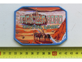 MANILLA ROAD - CRYSTAL LOGIC ( BLUE BORDER ) WOVEN