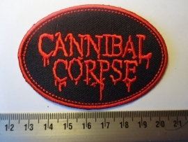 CANNIBAL CORPSE - RED LOGO ( OVAL )