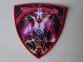 WITCHFYNDE - CLOAK & DAGGER (SHIELD) RED BORDER WOVEN