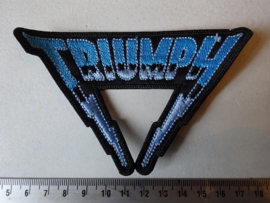 TRIUMPH - BLACK BLUE NAME LOGO ( SHAPED )