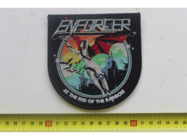 ENFORCER - AT THE END OF THE RAINBOW ( BLACK BORDER ) WOVEN