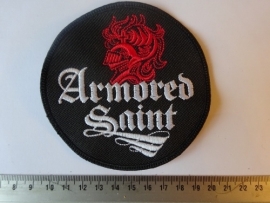 ARMORED SAINT - WHITE LOGO + RED KNIGHT