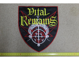 VITAL REMAINS - RED/BLACK/YELLOW NAME LOGO