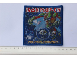 IRON MAIDEN - THE FINAL FRONTIER ( BLUE BORDER ) WOVEN