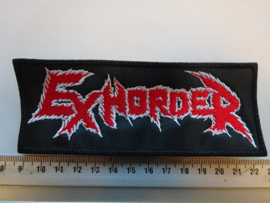 EXHORDER - RED/WHITE NAME LOGO