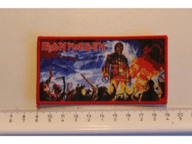 IRON MAIDEN - THE WICKER MAN ( RED BORDER ) WOVEN