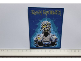 IRON MAIDEN - POWERSLAVE ( BLUE BORDER ) WOVEN