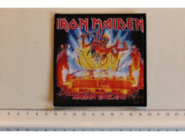 IRON MAIDEN - MAIDEN ENGLAND 1 ( BLACK BORDER ) WOVEN