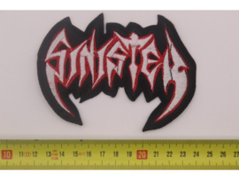 SINISTER - WHITE/RED NAME LOGO