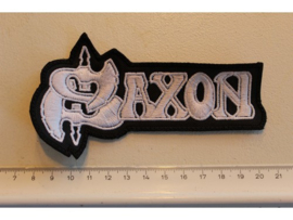 SAXON - WHITE/BLACK NAME LOGO