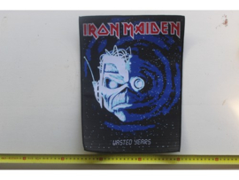 IRON MAIDEN - WASTED YEARS ( BLUE BORDER ) WOVEN