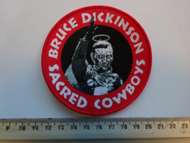 BRUCE DICKINSON - SACRED COWBOYS ( RED BORDER ) WOVEN