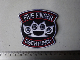 FIVE FINGER DEATH PUNCH - RED/WHITE LOGO + 5FDP