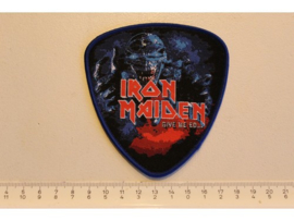 IRON MAIDEN - GIVE ME ED.. ( BLUE BORDER ) WOVEN
