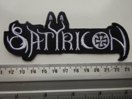 SATYRICON - WHITE LOGO ( SHAPED )