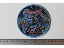 DISMEMBER - THE GOD THAT NEVER WAS ( BLUE BORDER ) WOVEN