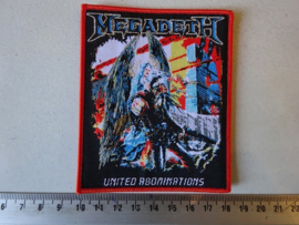 MEGADETH - UNITED ABOMINATIONS ( ORANGE BORDER ) HANDNUMBERED