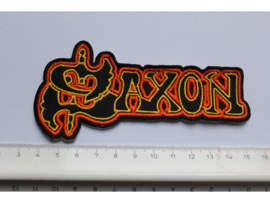 SAXON - BLACK/ORANGE/YELLOW NAME LOGO