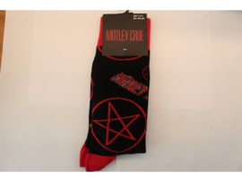 MOTLEY CRUE - RED/WHITE NAME LOGO + PENTAGRAM