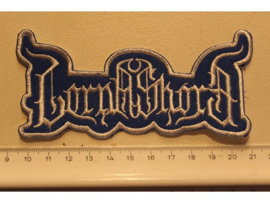 LORNA SHORE - BLACK/WHITE NAME LOGO ( WHITE BORDER )