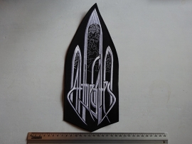 AT THE GATES - WHITE LOGO ( SHAPED )