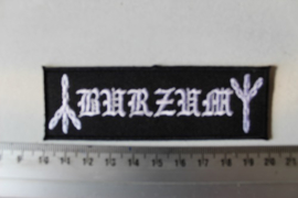 BURZUM - WHITE NAME LOGO ( SMALL )