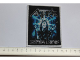 ANTHRAX - BREATHING LIGHTNING ( WHITE BORDER ) WOVEN