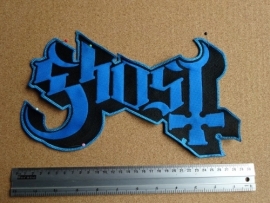 GHOST - BLUE/BLACK LOGO ( BLUE BORDER )