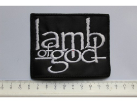 LAMB OF GOD - WHITE NAME LOGO ( NON SHAPED )