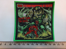 S.O.D. - BIGGER THAN THE DEVIL ( GREEN BORDER ) WOVEN