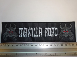 MANILLA ROAD - WHITE NAME LOGO ( STRIPE ) 20 CM