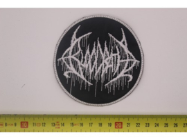 BLOODBATH - WHITE NAME LOGO ( WHITE BORDER )