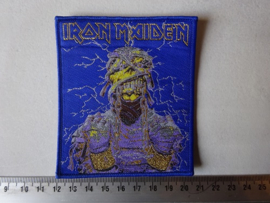 IRON MAIDEN - POWERSLAVE  (BLUE BORDER ) WOVEN