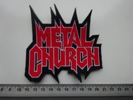 METAL CHURCH - SHAPED RED LOGO