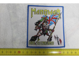 MANOWAR - HAIL TO ENGLAND ( BLUE BORDER  ) WOVEN